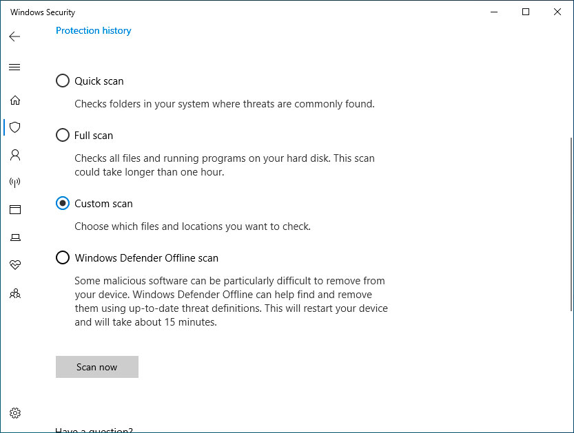 Windows Güvenliği Hakkında Sayfası