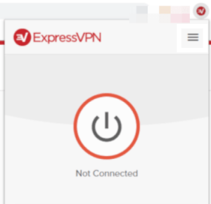 ExpressVPN Bağlan düğmesi