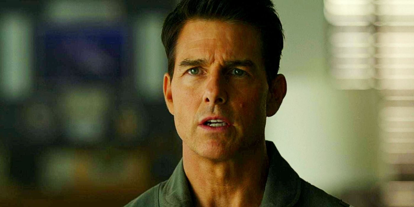 Tom Cruise, Top Gun: Maverick'te endişeli görünüyor.