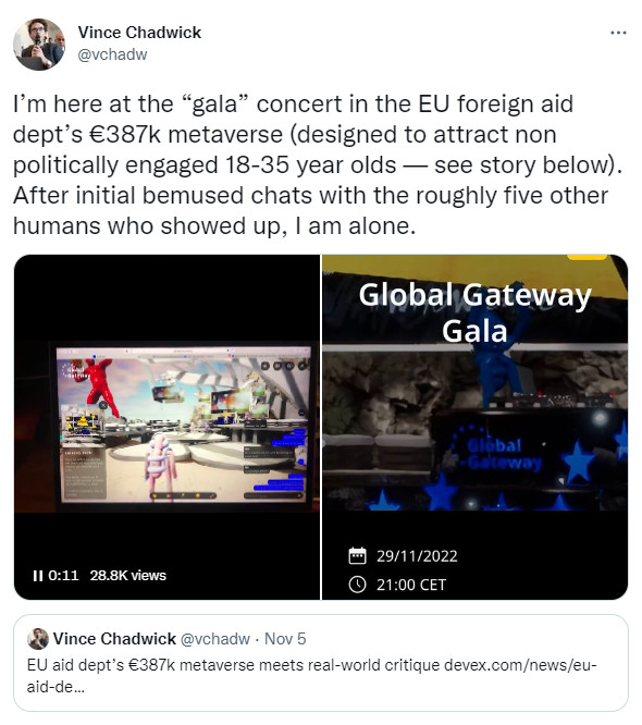 Vince Chadwick EU metaverse tweet'i