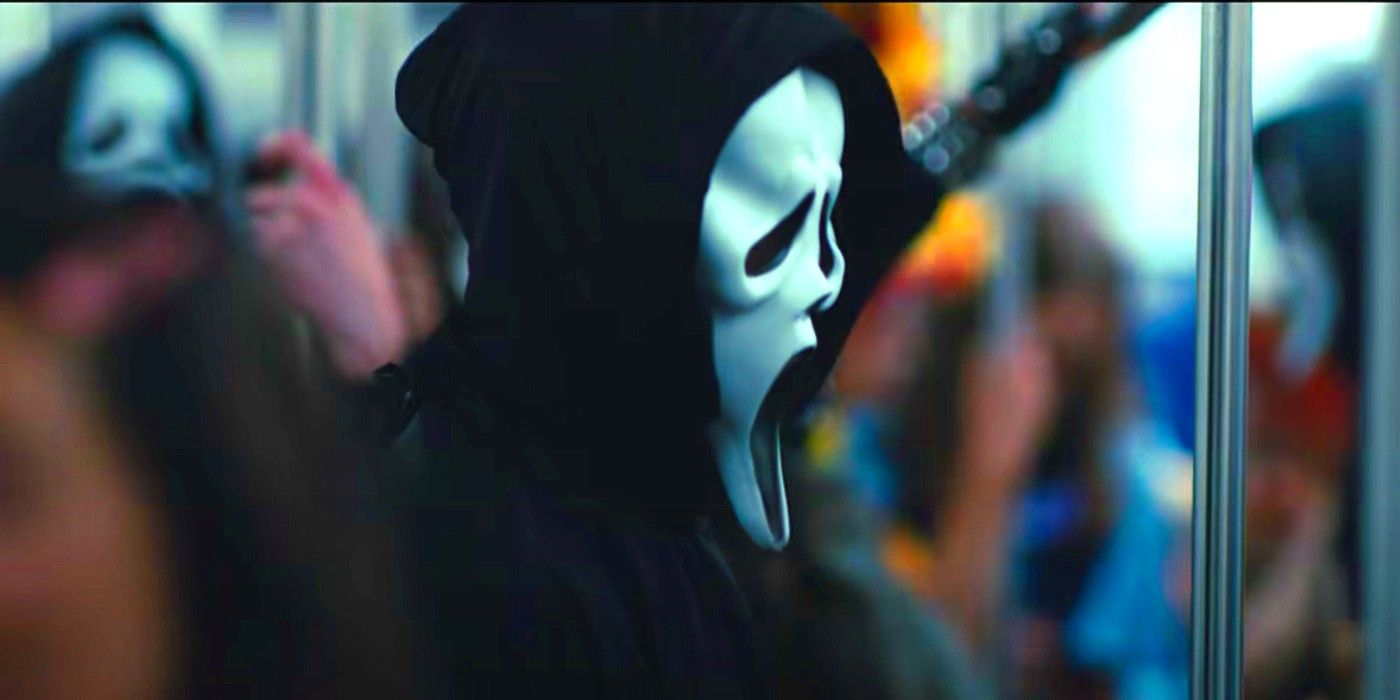 Ghostface in the Scream 6 fragmanı metroda