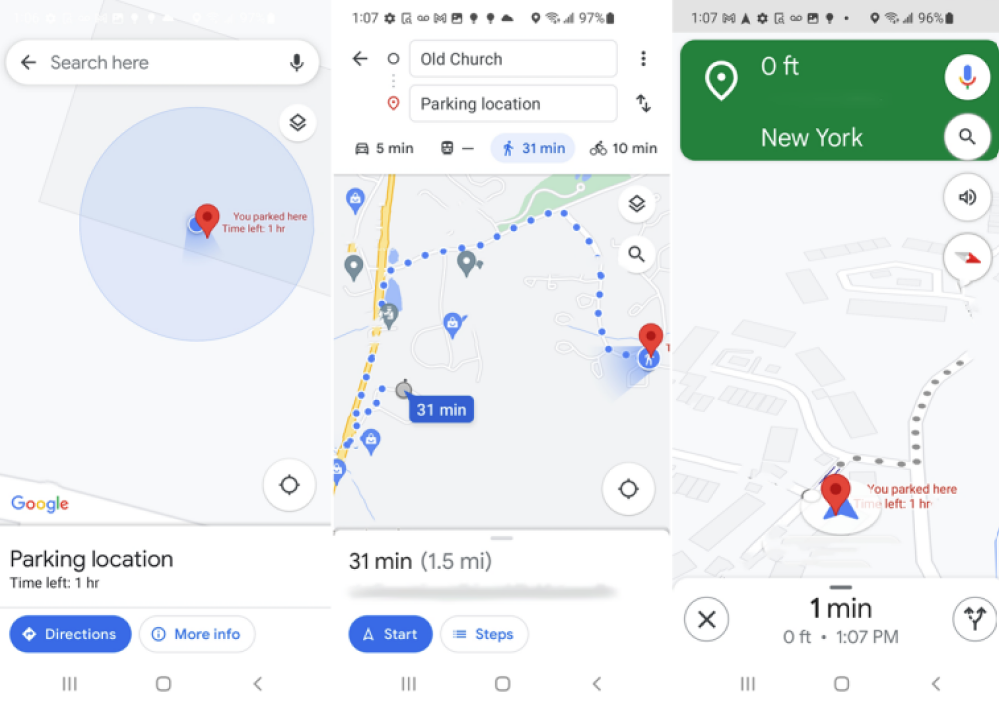 Otopark için Google haritaları