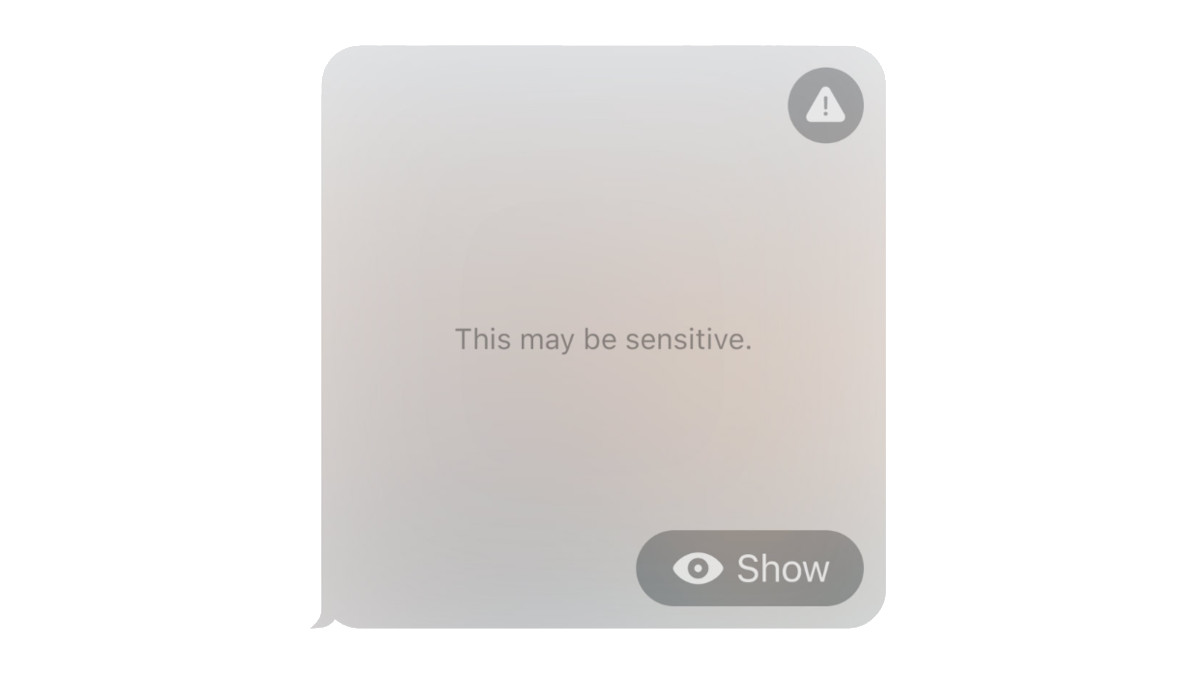 iOS 17 hassas içerik uyarı bulanıklığı