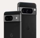 obsidyen renginde Google Pixel 8 ve Pixel 8 pro'nun arkadan görünümleri