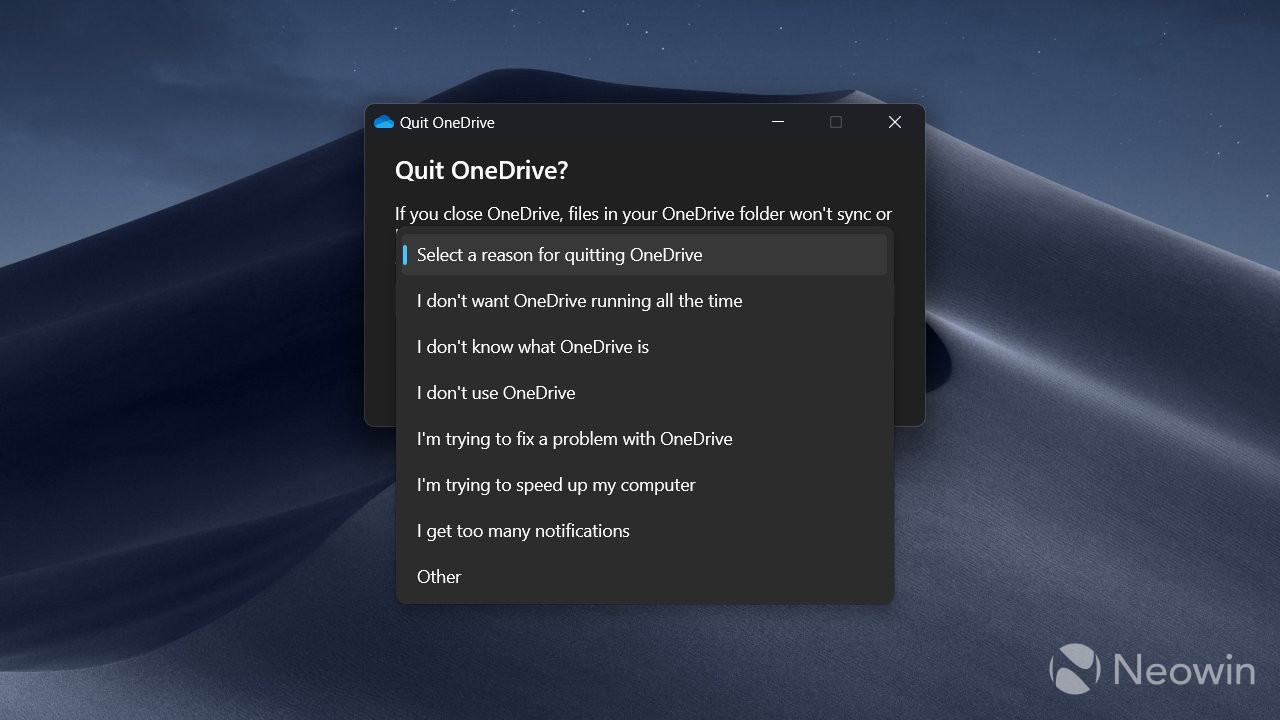 Microsoft Windows 11 OneDrive 2'den çıkın