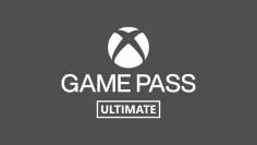 Gri arka planda Xbox Game Pass Ultimate logosu