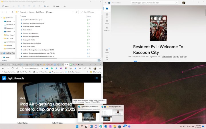 Windows 11 snap yardım grubu seçiminde ekran nasıl bölünür
