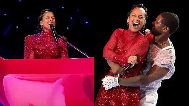 Alicia Keys, Usher Super Bowl'un ilk yarı performansıyla