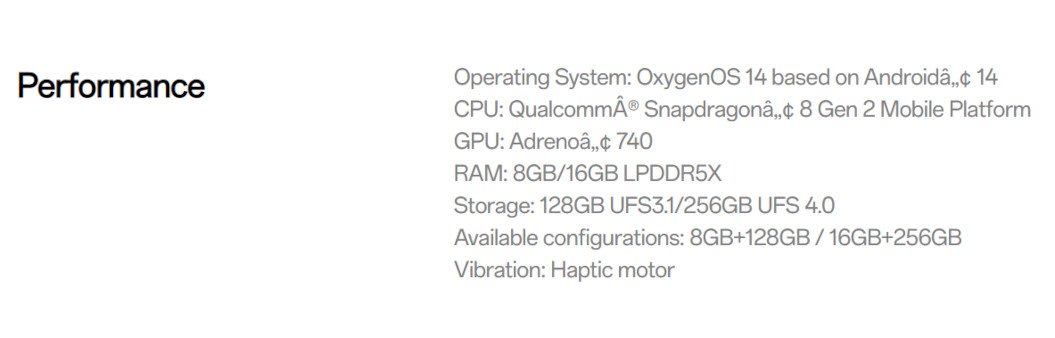 OnePlus 12R UFS 3 1 depolama 1