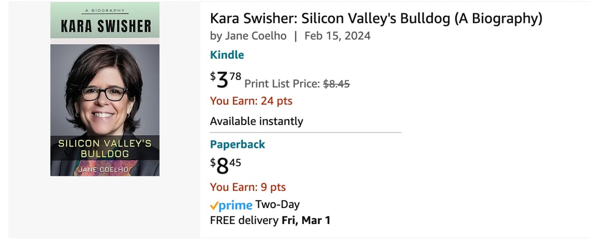 Amazon'da Kara Swisher hakkında bir kitap