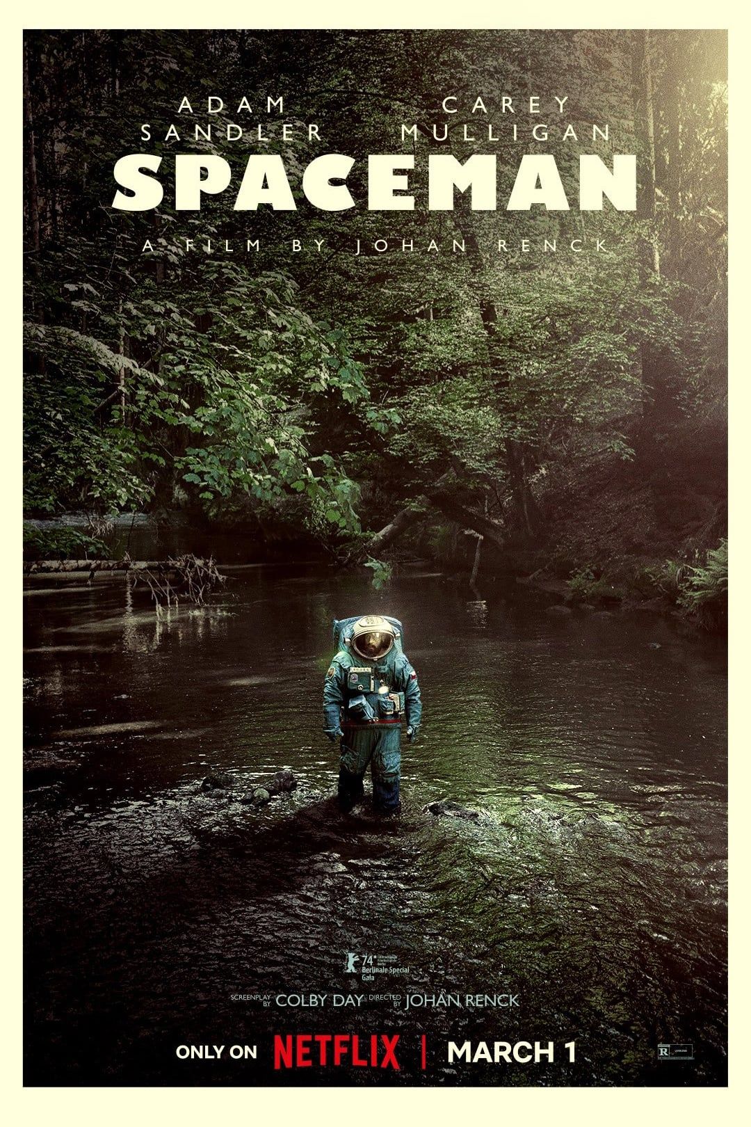 Adam Sandler'ı Astronot Elbisesiyle Ormanda Yürürken Gösteren Uzay Adamı Posteri